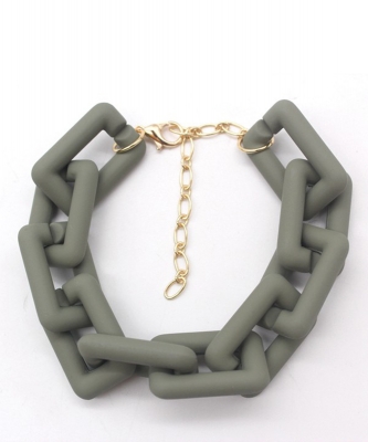 Matt Color Chain Bracelet BL700002 GRAY